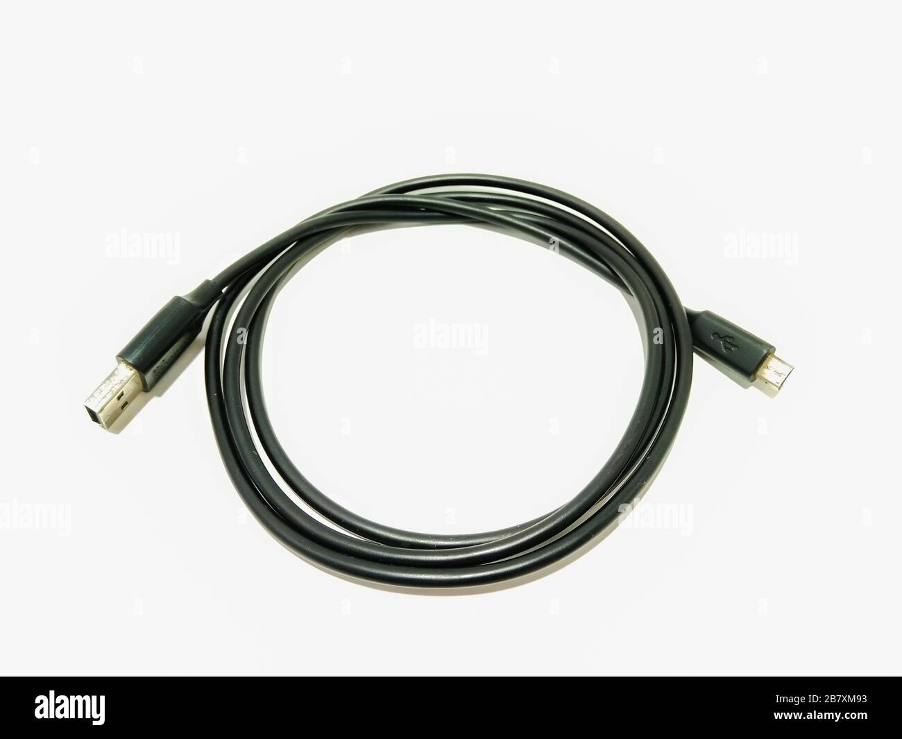 Ein Bild des usb-Kabels Selective Focus Stockfoto