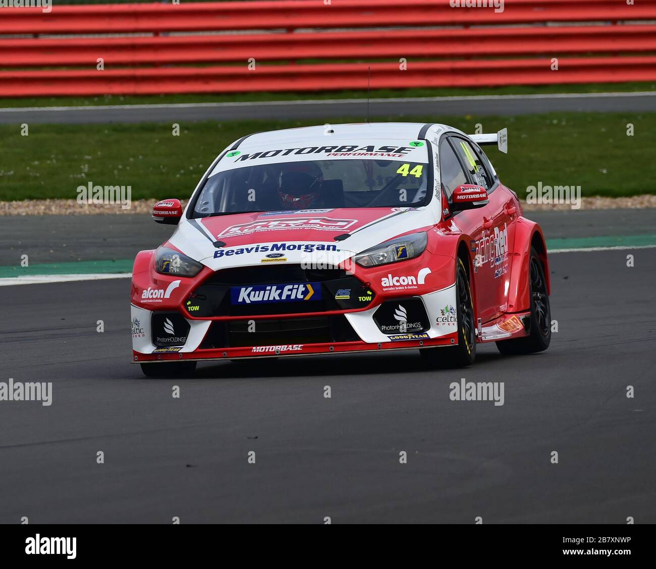 Andy Neate, Ford Focus ST, Motorbase Performance, BTCC, British Touring Car Championship, Launch Day und Media Event, BTCC Media Day, Dienstag, 17. MA Stockfoto