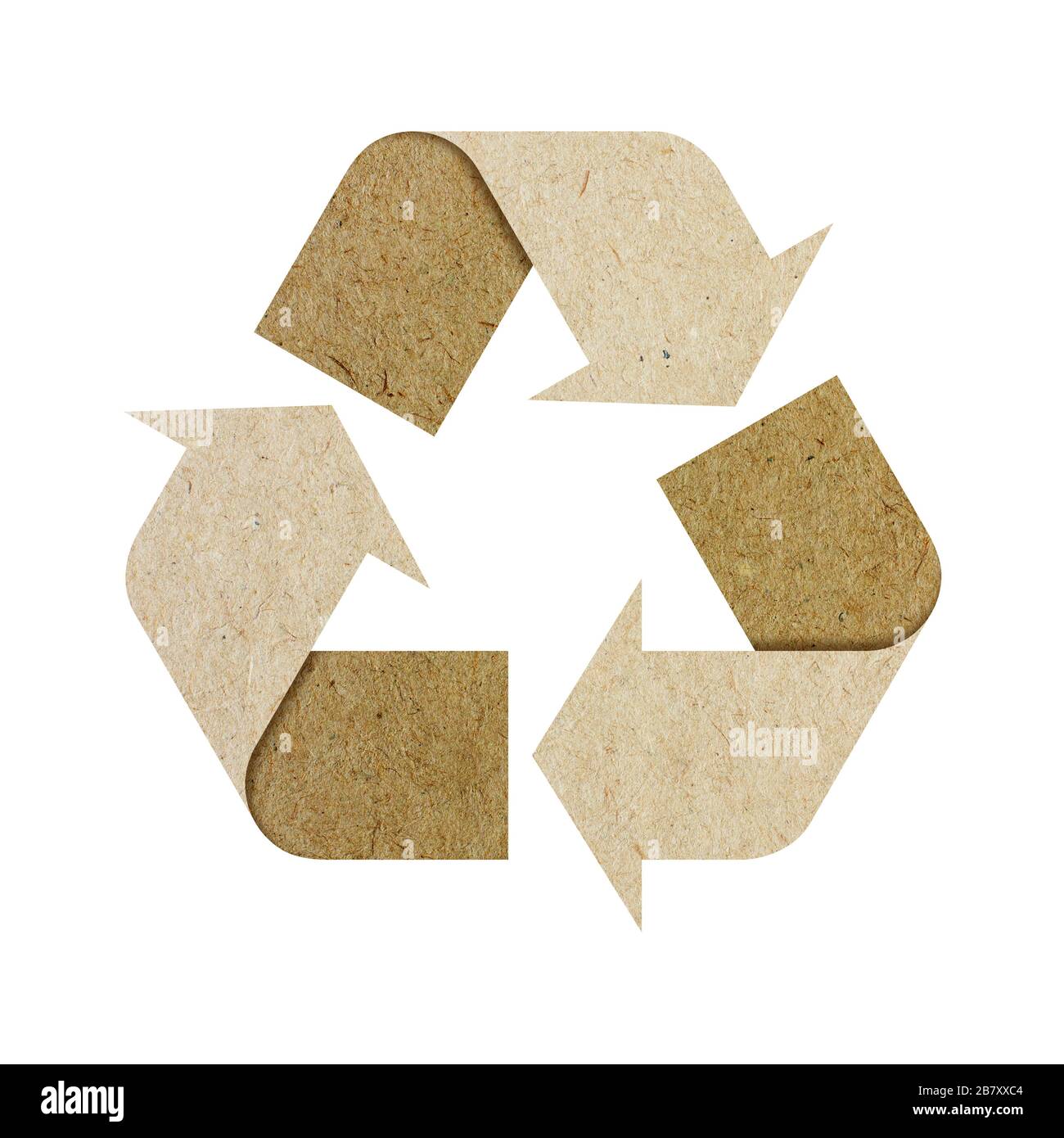 Symbollogo für Recycling, Verkleinerung und Wiederverwendung. Stockfoto