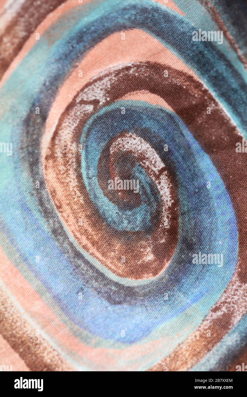 Bunte Textilien Makrohintergrund hochwertige moderne Kunst Stockfoto