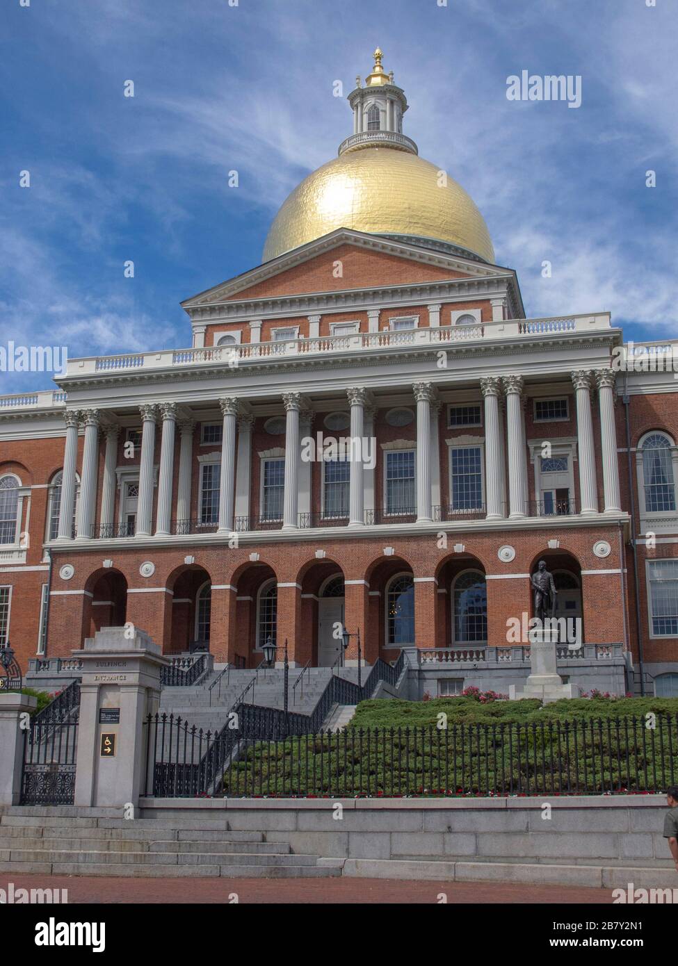 Das Massachusetts State House auf dem Beacon Hill in Boston Stockfoto