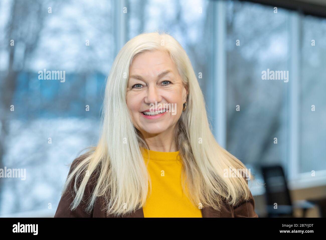 Porträt von lächelnden Geschäftsfrau Stockfoto