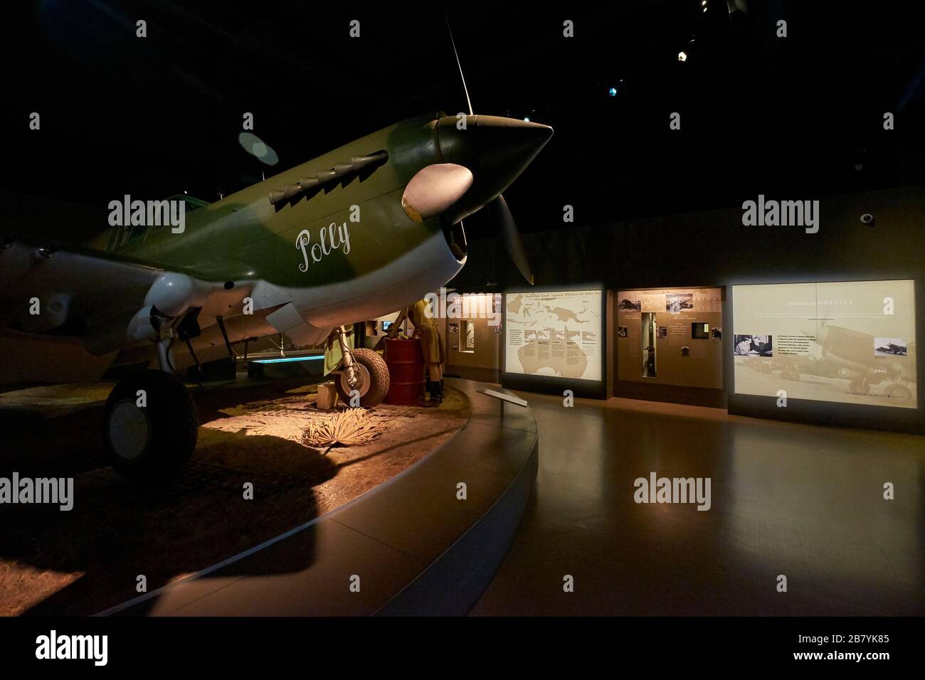 Ein frühes Militär-Propellerflugzeug. Im war Memorial Museum in Canberra, NSW, Australien. Stockfoto