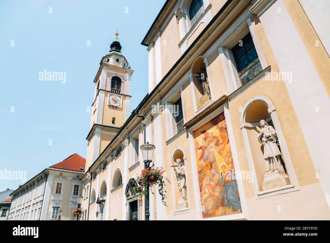 Die St. Nikolauskirche der Kathedrale von Laibach in Laibach, Slowenien Stockfoto