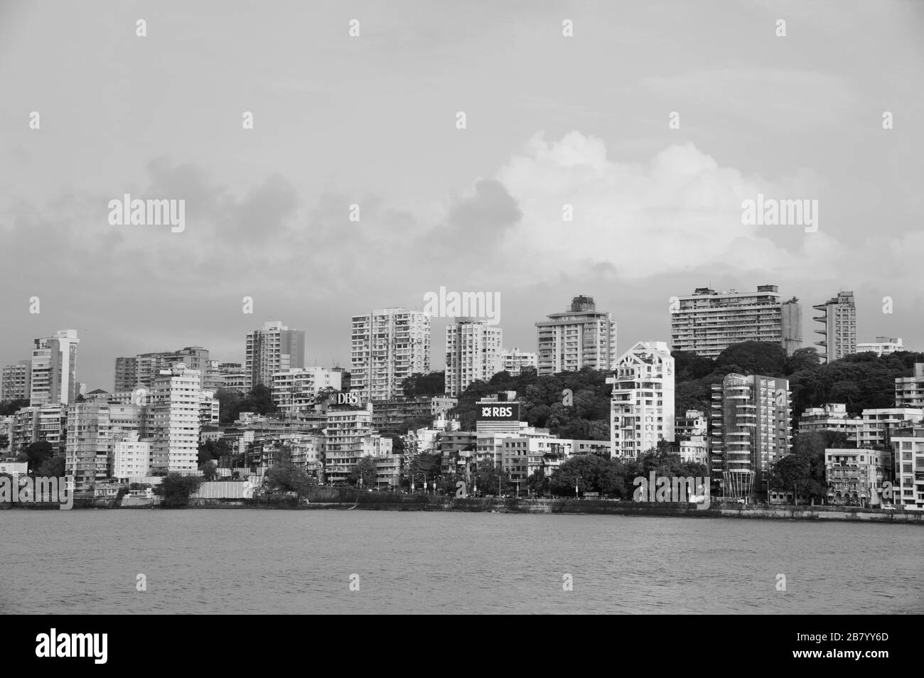 Skyline, Walkeshwar, Malabar Hill, Bombay, Mumbai, Maharashtra, Indien, Asien Stockfoto
