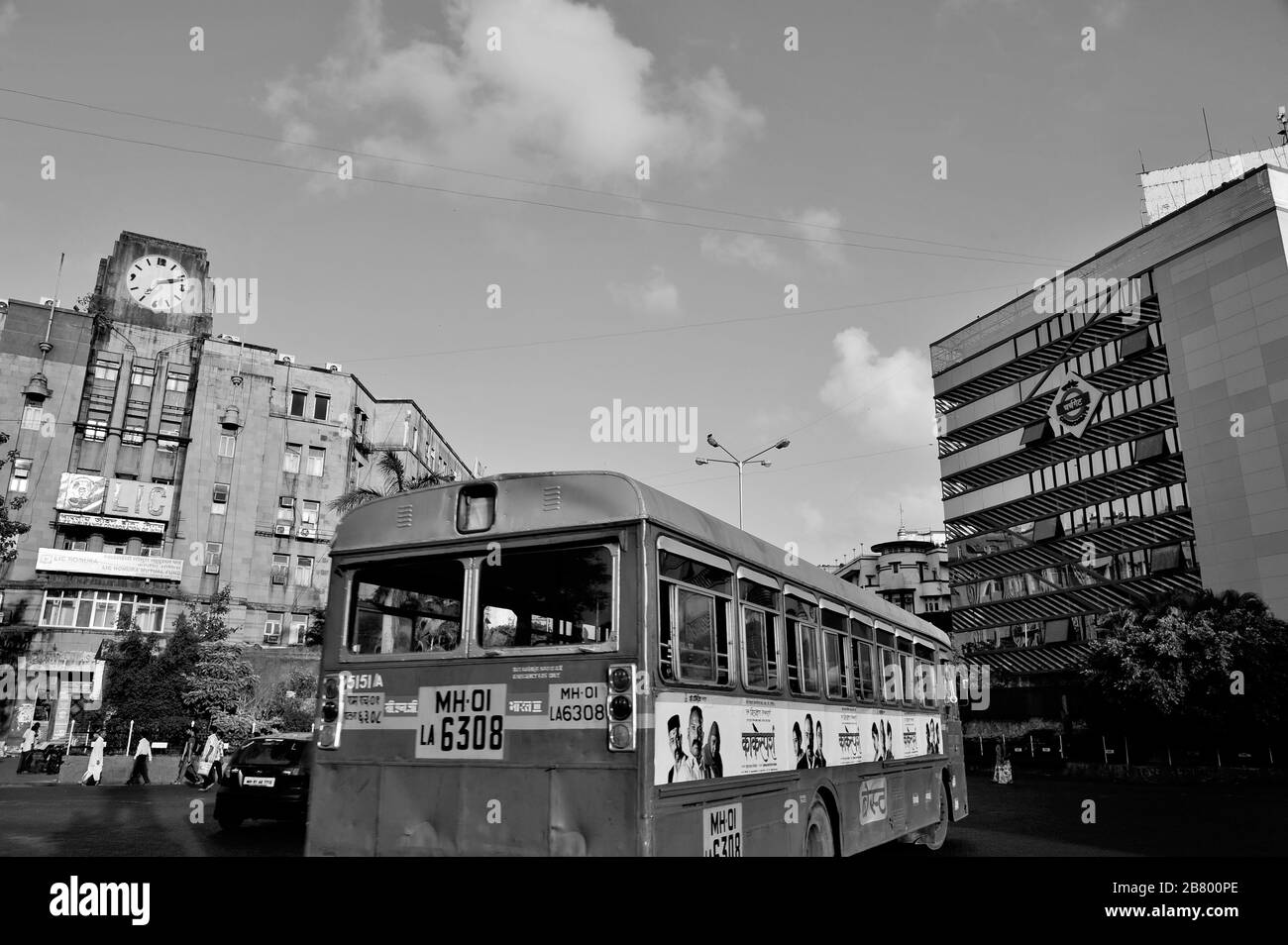 Churchgate Railway Station, Industrial Assurance Building, Bombay, Mumbai, Maharashtra, Indien, Asien Stockfoto