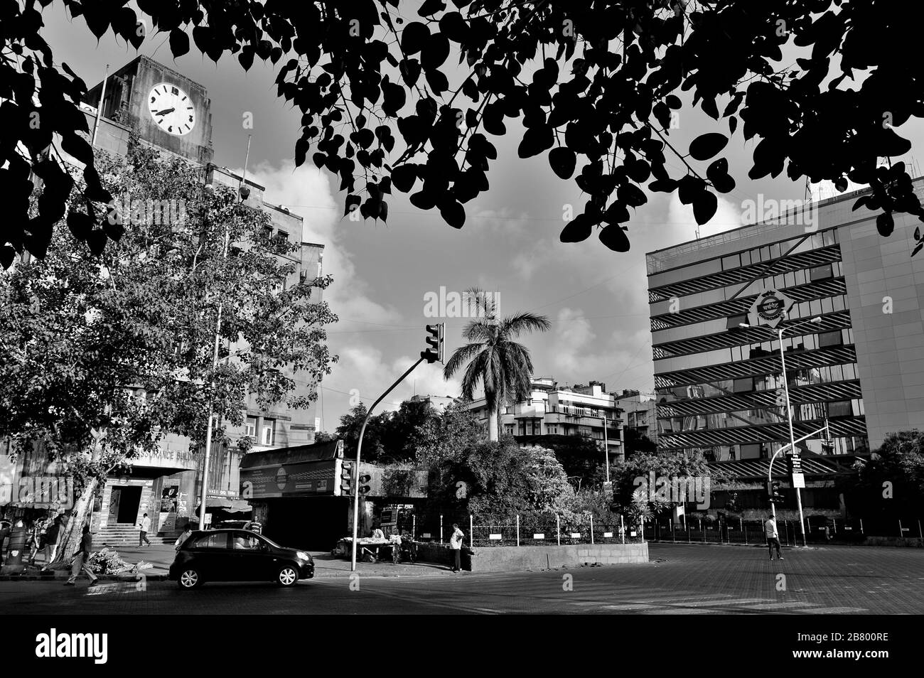 Churchgate Railway Station, Industrial Assurance Building, Bombay, Mumbai, Maharashtra, Indien, Asien Stockfoto