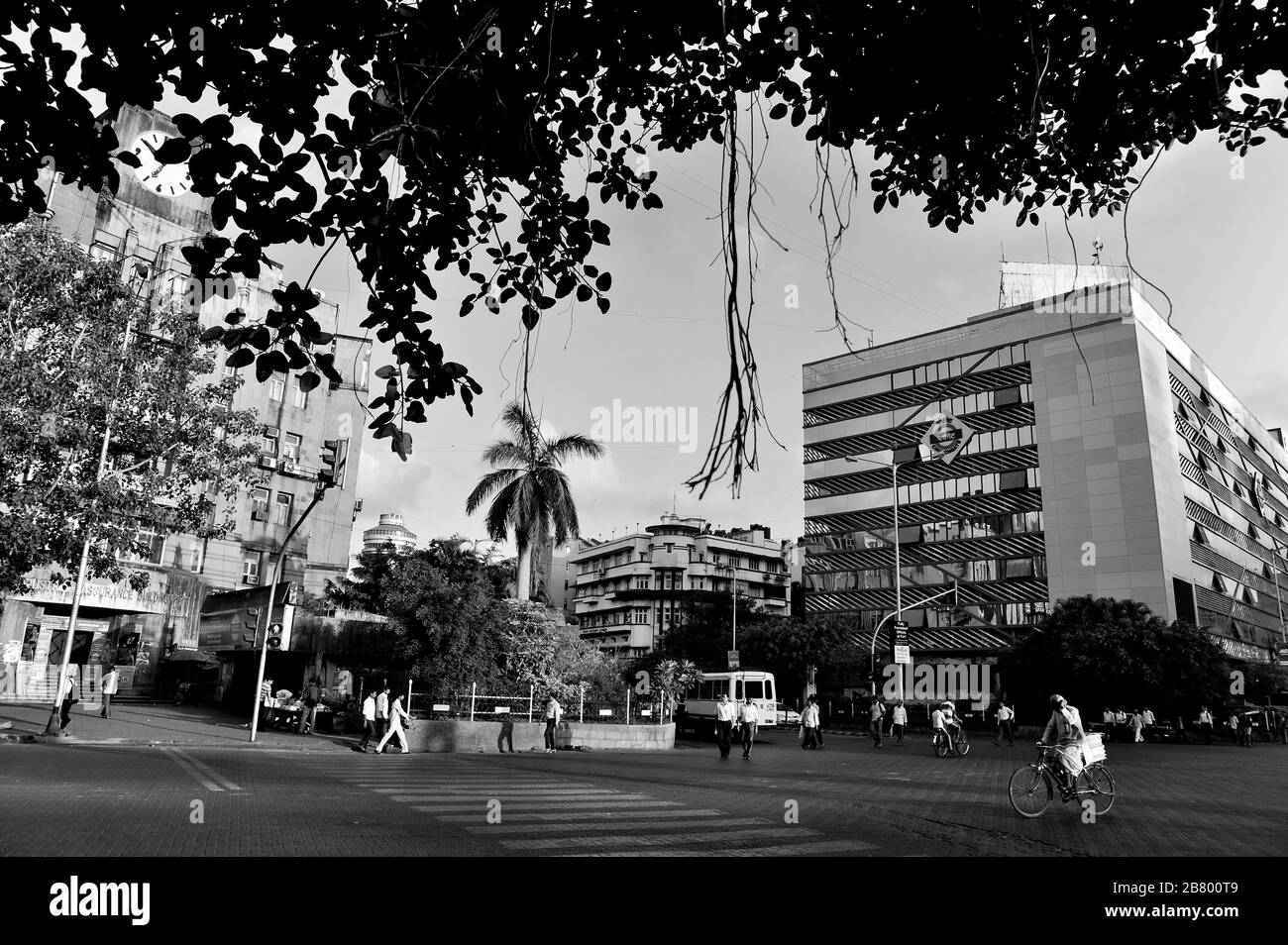 Churchgate Railway Station, Industrial Assurance Building, Bombay, Mumbai, Maharashtra, Indien, Asien Stockfoto