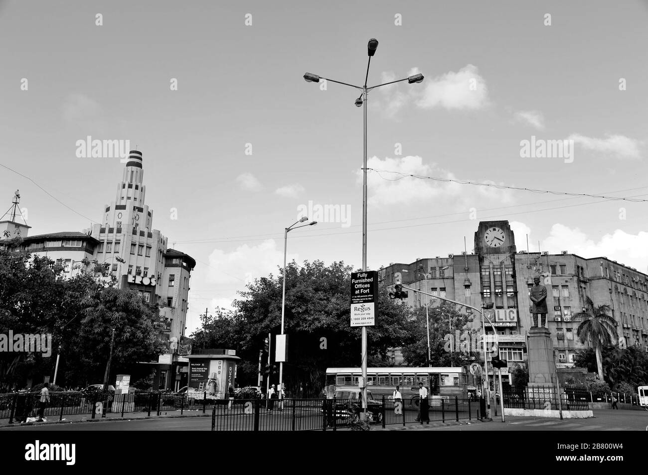 Eros Cinema Art Deco Building, Industrial Assurance Building, Churchgate, Bombay, Mumbai, Maharashtra, Indien, Asien Stockfoto
