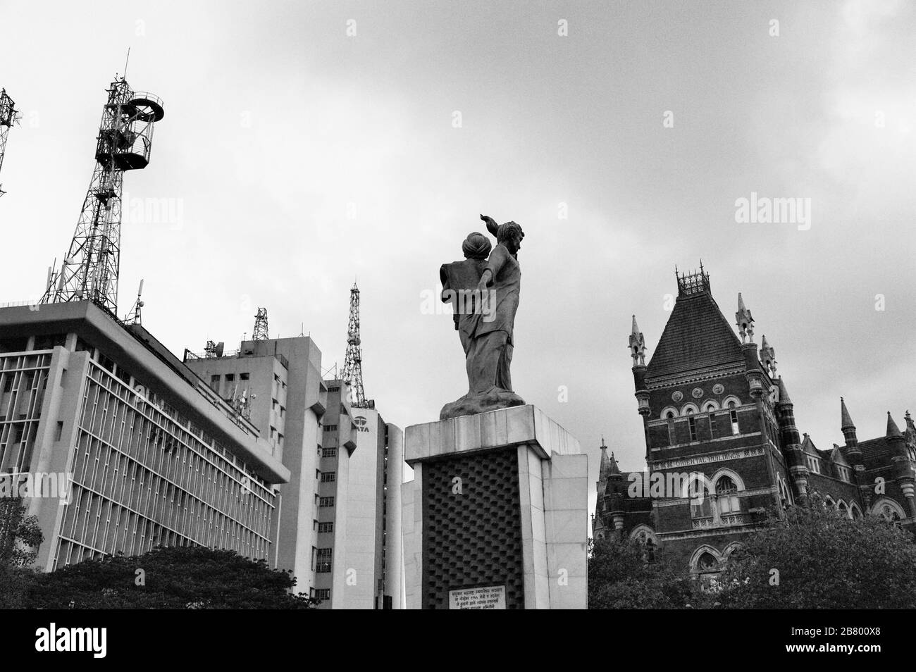 Märtyrer-Denkmal, Flora-Brunnen, Hutatma Chowk, Bombay, Mumbai, Maharashtra, Indien, Asien Stockfoto