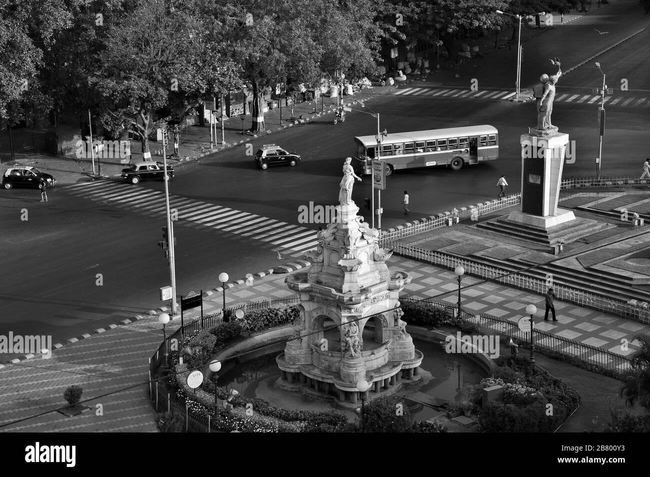 Flora-Brunnen, Hutatma Chowk, Bombay, Mumbai, Maharashtra, Indien, Asien Stockfoto