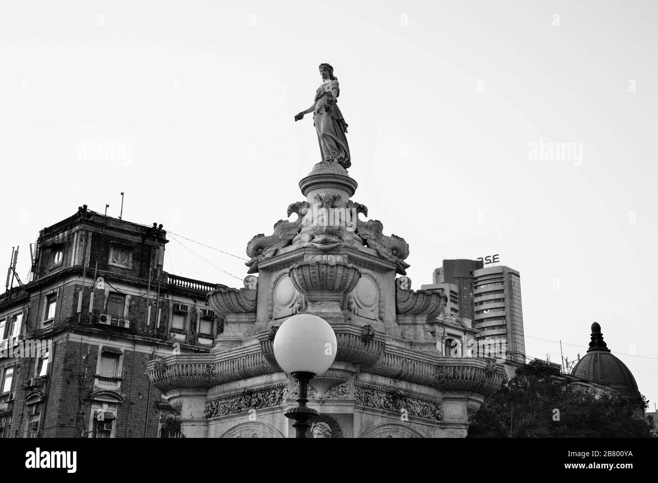 Flora-Brunnen, Hutatma Chowk, Bombay, Mumbai, Maharashtra, Indien, Asien Stockfoto