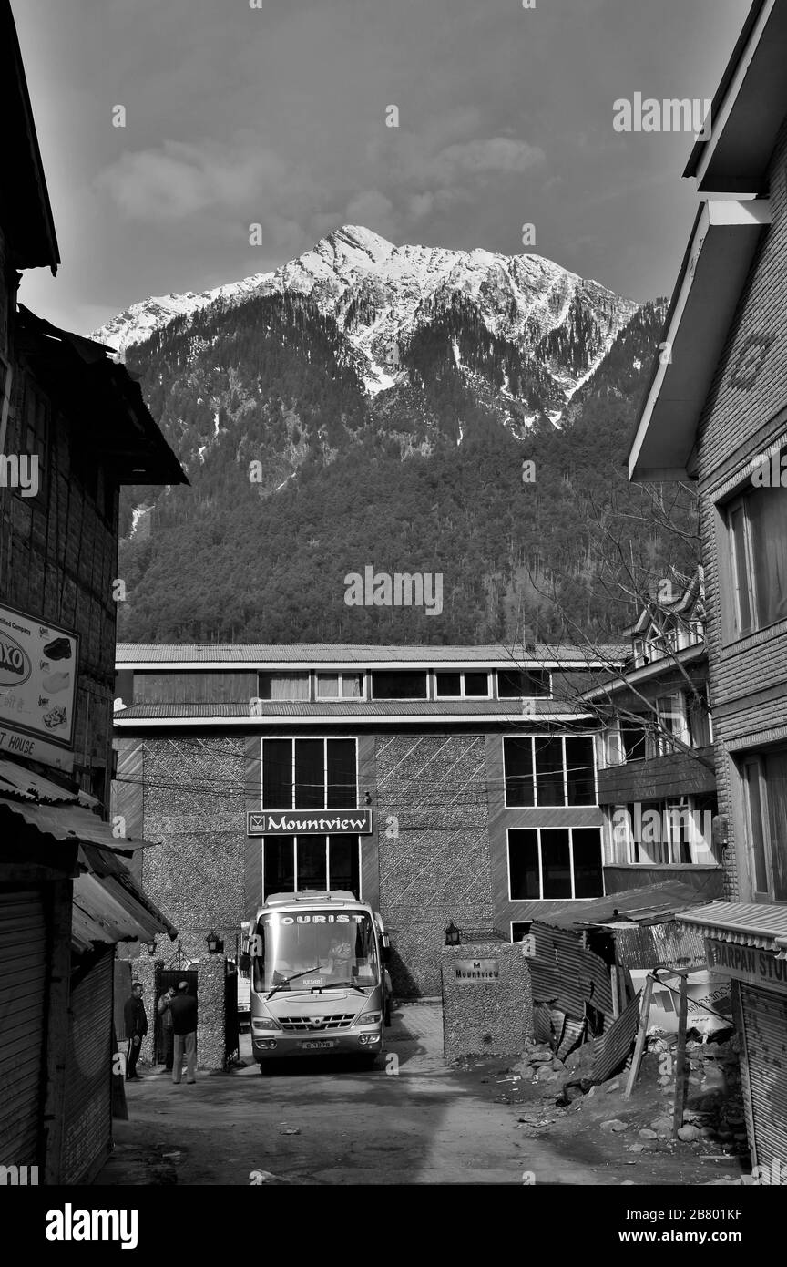 Mount View Hotel, Pahalgam, Kashmir, Jammu und Kashmir, Indien, Asien Stockfoto