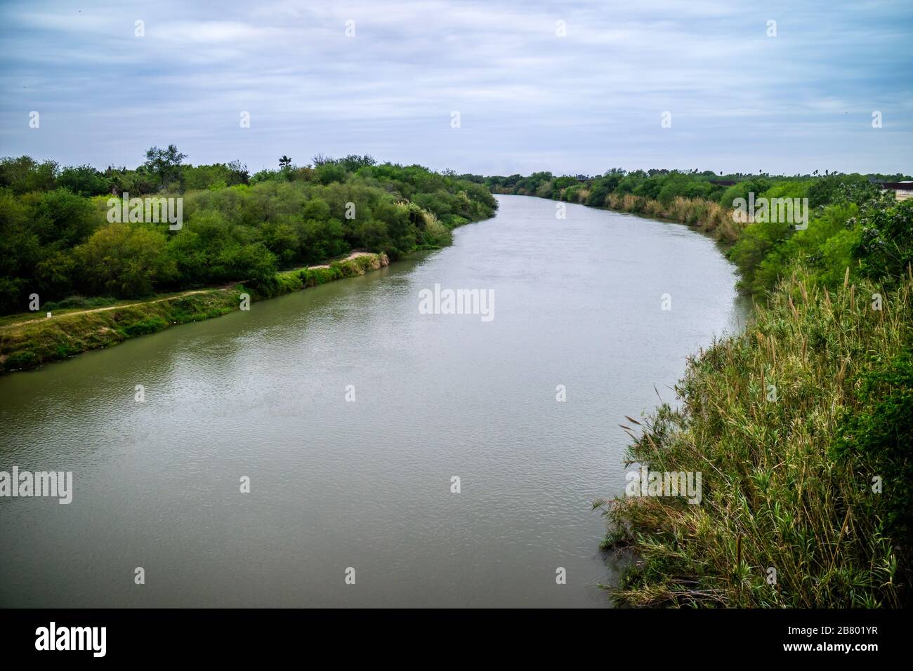 Der wichtigste Fluss Rio Grande in Nuevo Progreso, Mexiko Stockfoto
