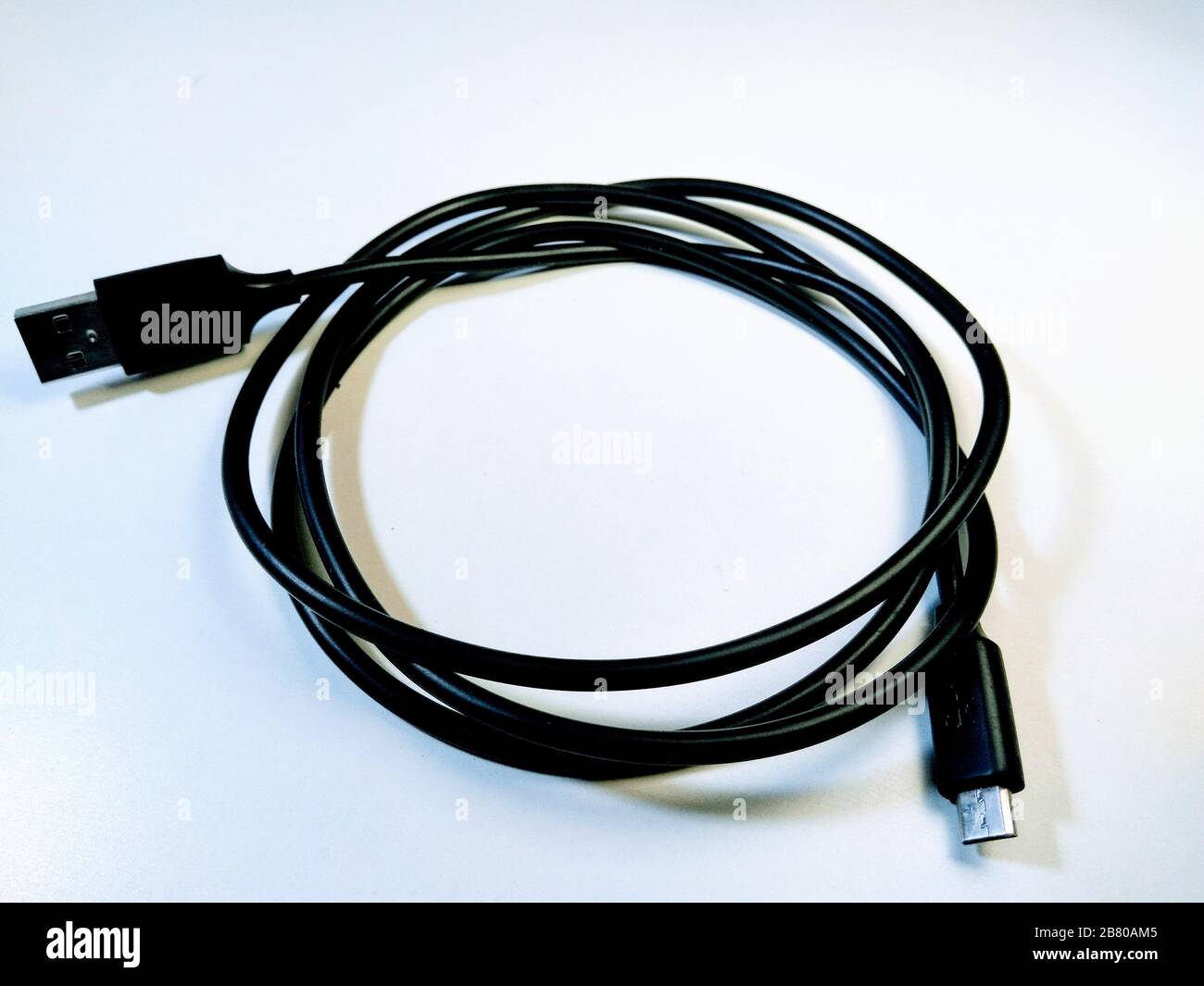 Ein Bild des usb-Kabels Selective Focus Stockfoto