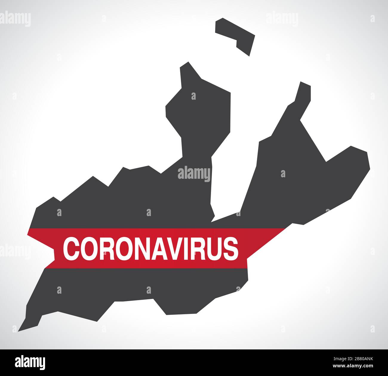 Geneva SWITZERLAND Karte mit Coronavirus Warnillustration Stock Vektor