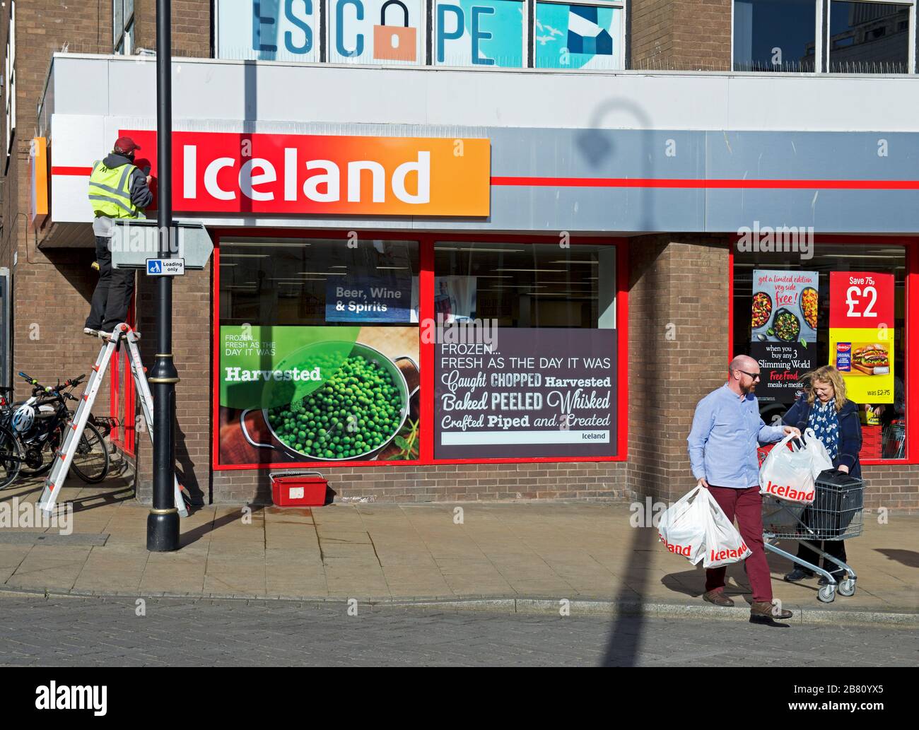 Iceland Store in Bridlington, East Yorkshire, England, Großbritannien Stockfoto