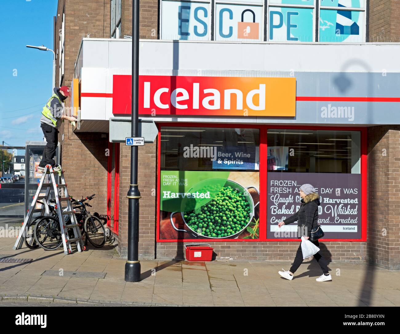Iceland Store in Bridlington, East Yorkshire, England, Großbritannien Stockfoto