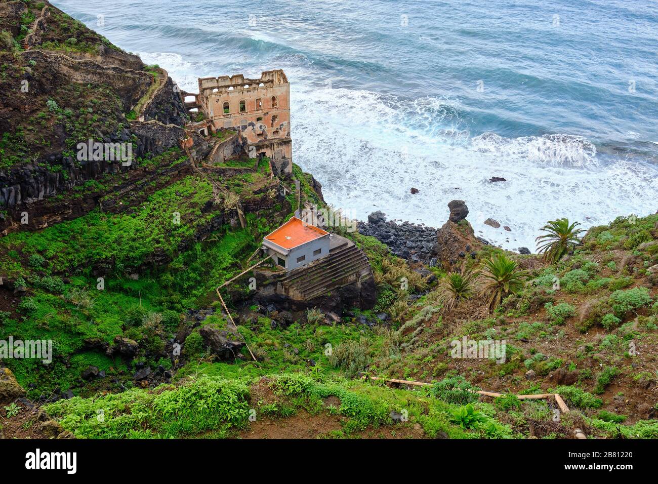 Alter Wasseraufzug, Hamilton House, Tenera, Kanarische Inseln Stockfoto