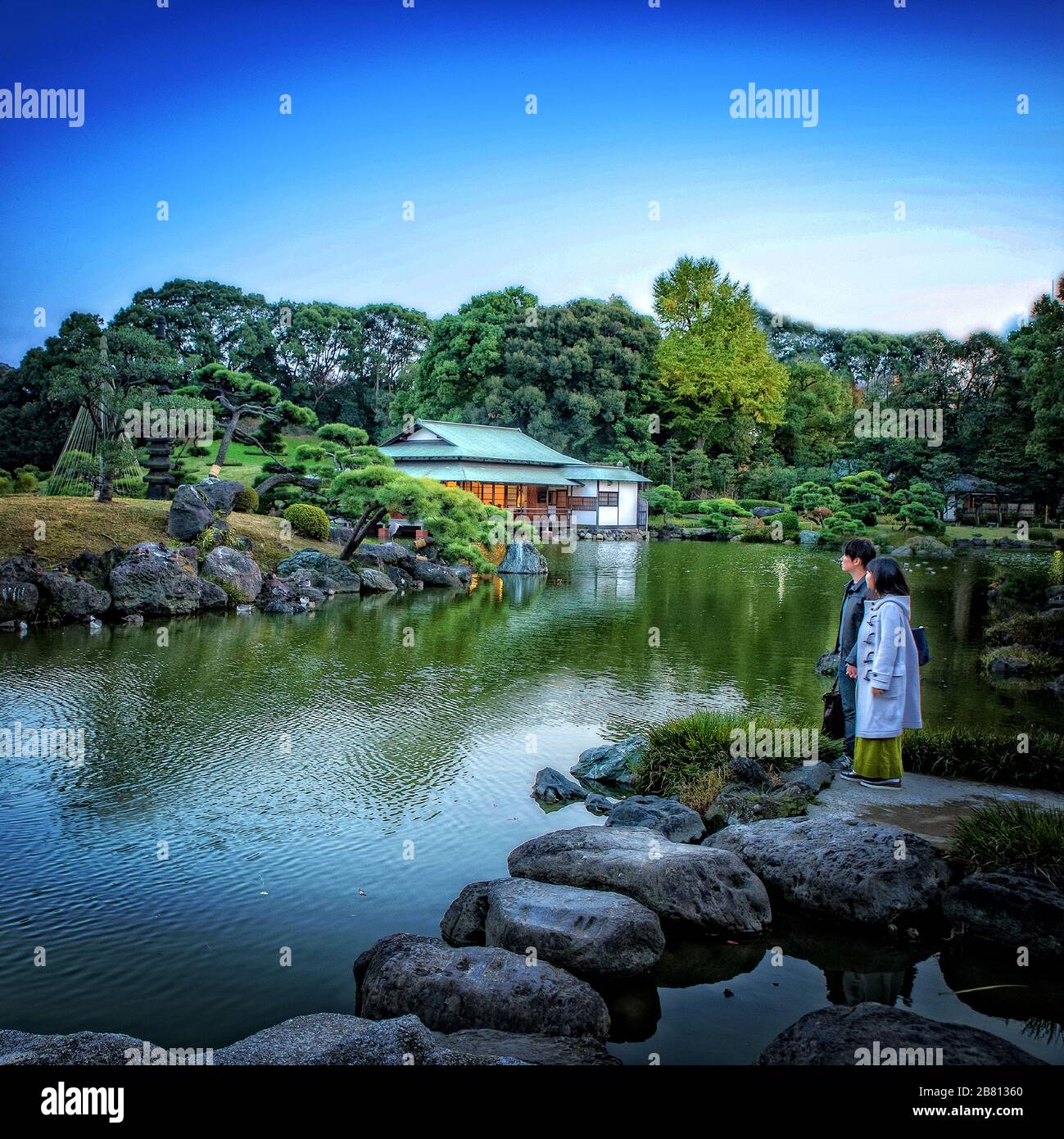 Kiyosumi Garden, Fukagawa, Tokio, Japan Stockfoto