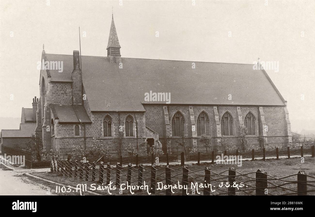 Alle Heiligen Kirche Denaby abgerissen Stockfoto