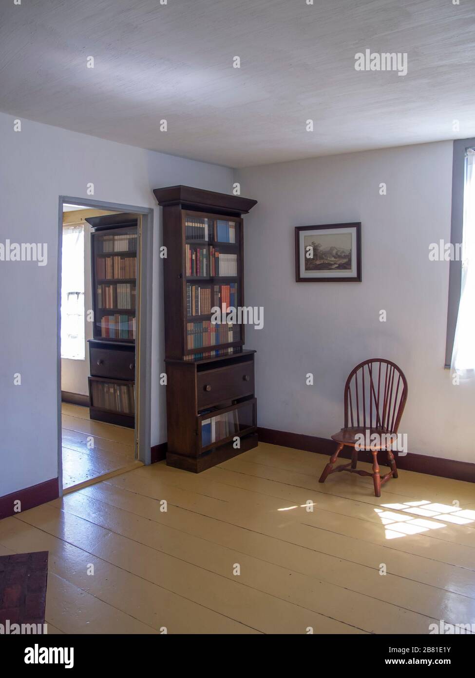 Im Inneren von John Adams Geburtsstätte in Quincy Massachusetts Stockfoto