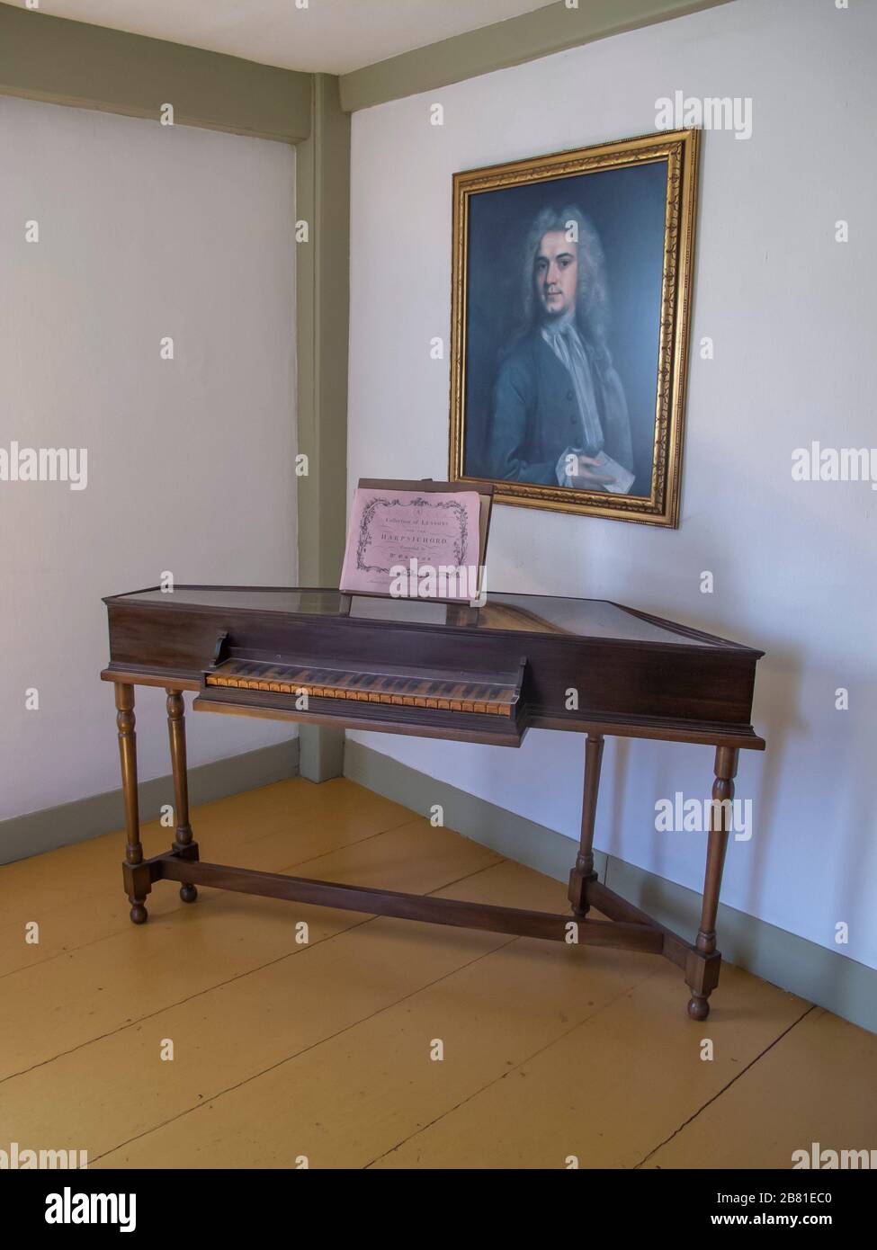 Im Inneren von John Adams Geburtsstätte in Quincy Massachusetts Stockfoto