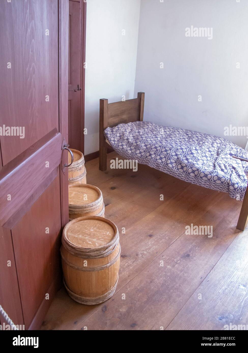 Im Inneren von John Adams Geburtsstätte in Quincy Massachusetts Stockfoto