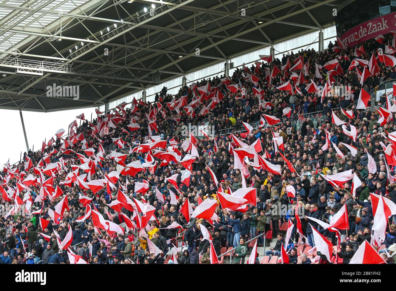 Utrechter - FC Utrechter - Sparta , Fußball , Saison 2019/2020 , Erodivisie , Stadion Galgenwaard , 08-03-2020, FC Utrechter Anhänger Stockfoto