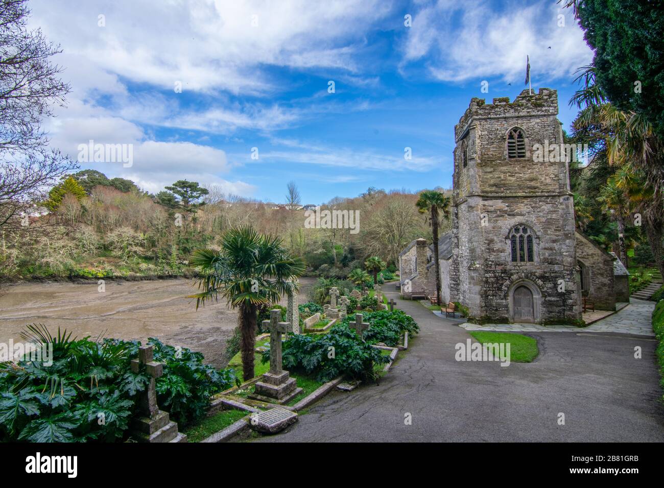 St Just in Roseland Kirche Stockfoto