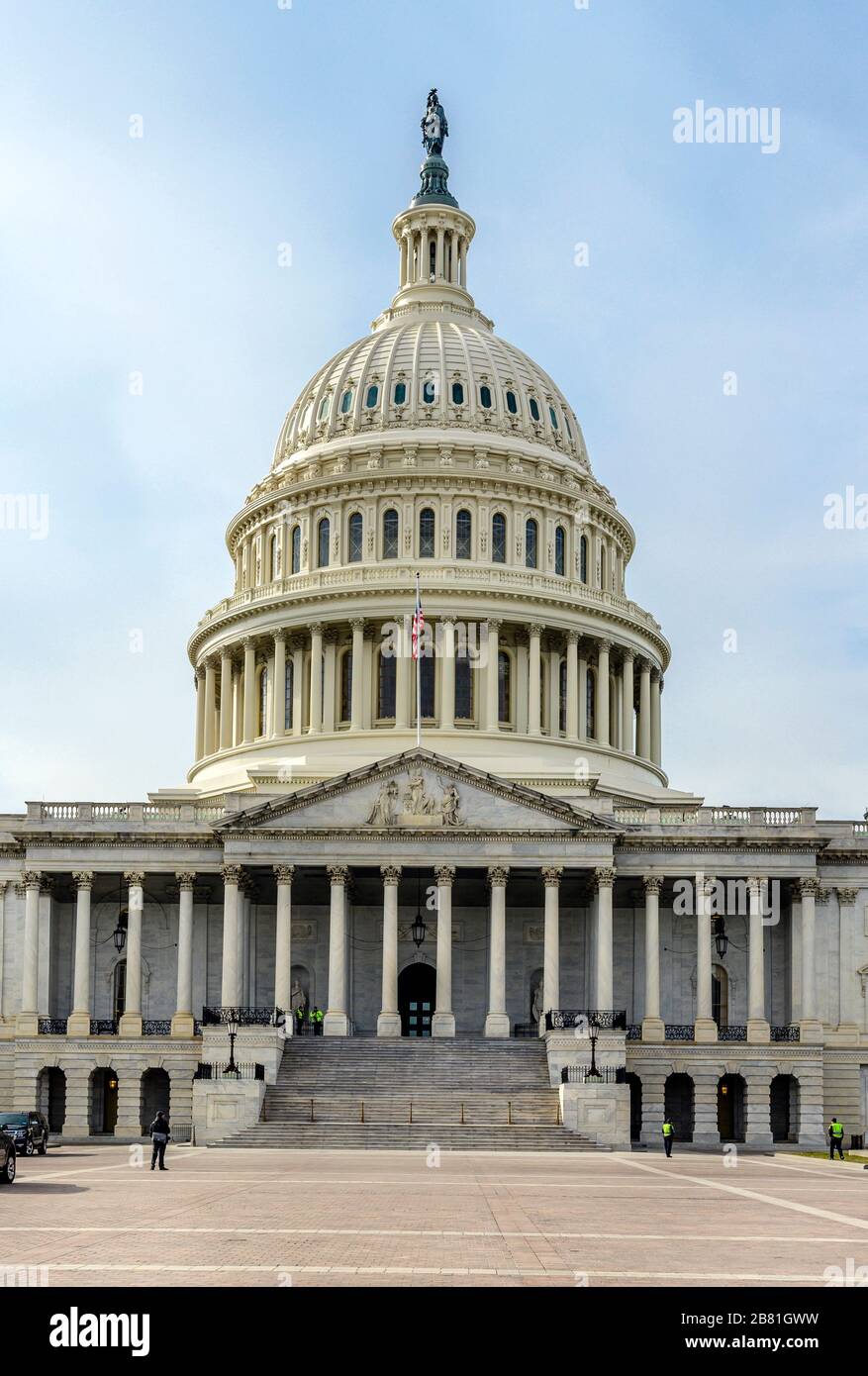 WASHINGTON D.C., USA - 30. JANUAR 2020: United States Capitol Building in Washington DC. US-Regierungsdenkmal in der Hauptstadt. Nationale politische Macht, Stockfoto