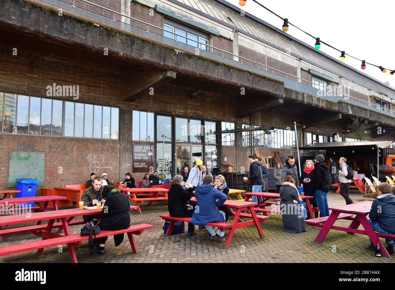 Die ehemalige Lebensmittelfabrik Fenix, Rotterdam, Niederlande, wird jetzt zum Museum umgebaut Stockfoto