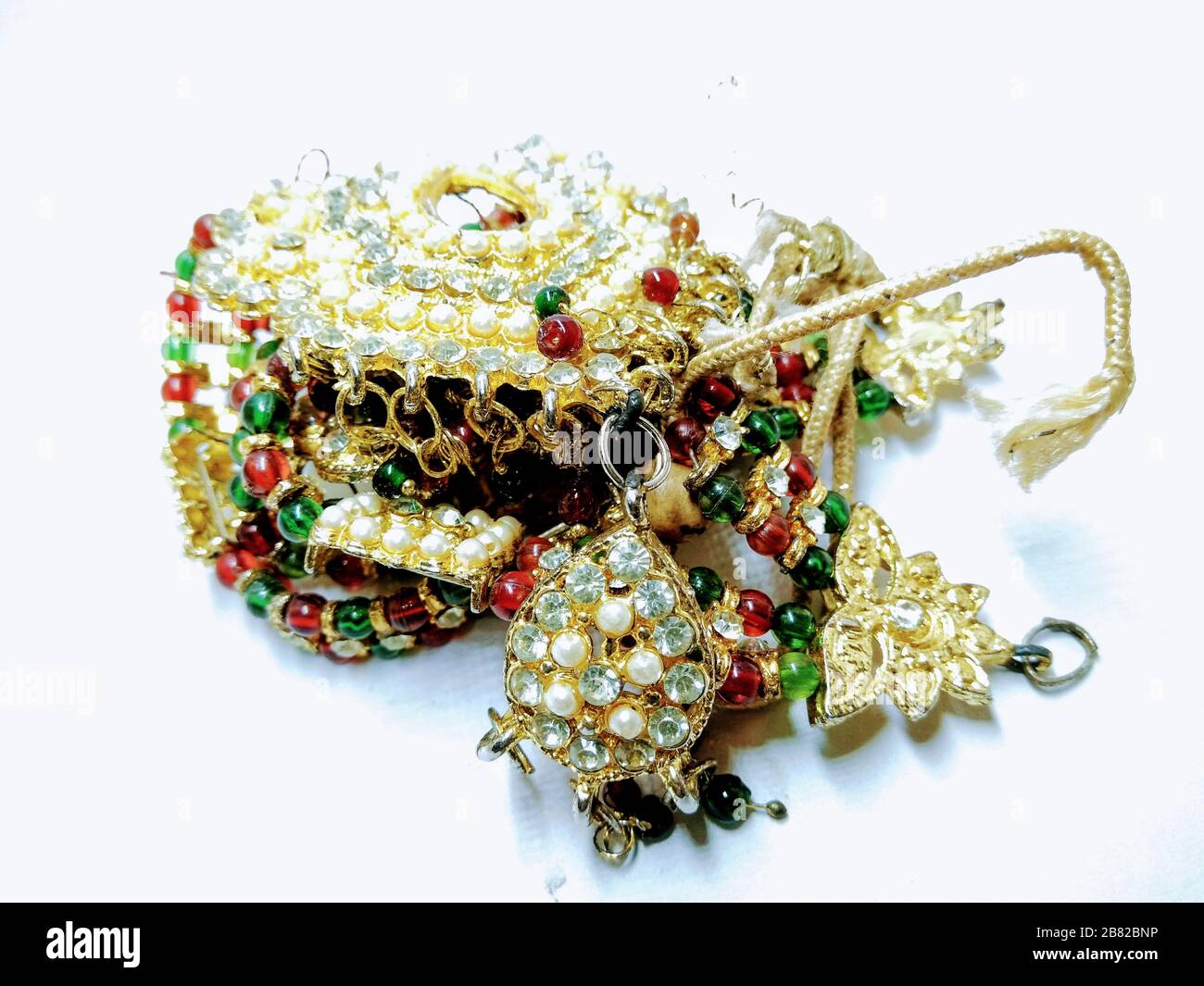 Ein Bild von Ohrringen Stockfoto