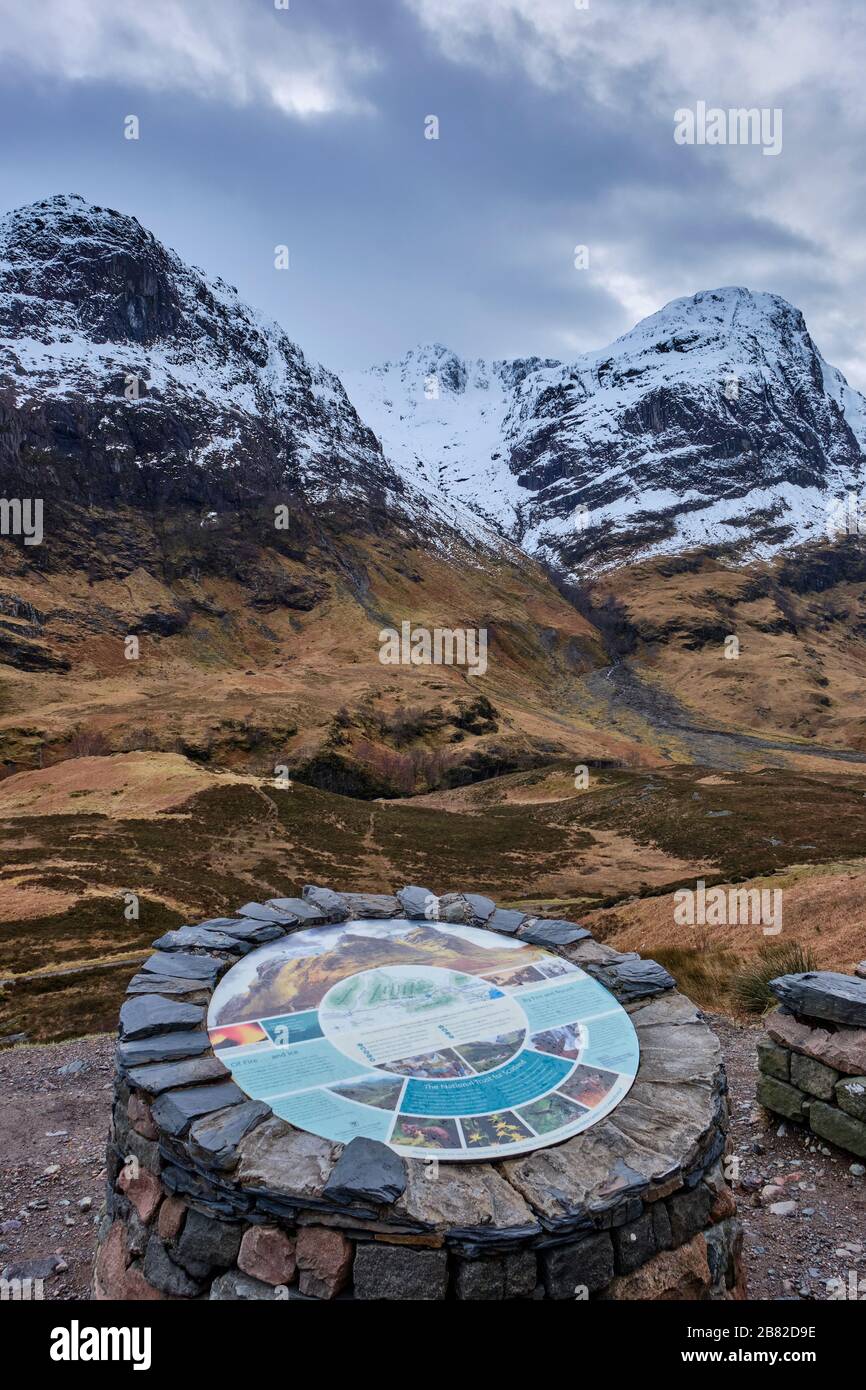 Zwei der drei Schwestern von Glen Coe, Argyll & Bute, Schottland Stockfoto