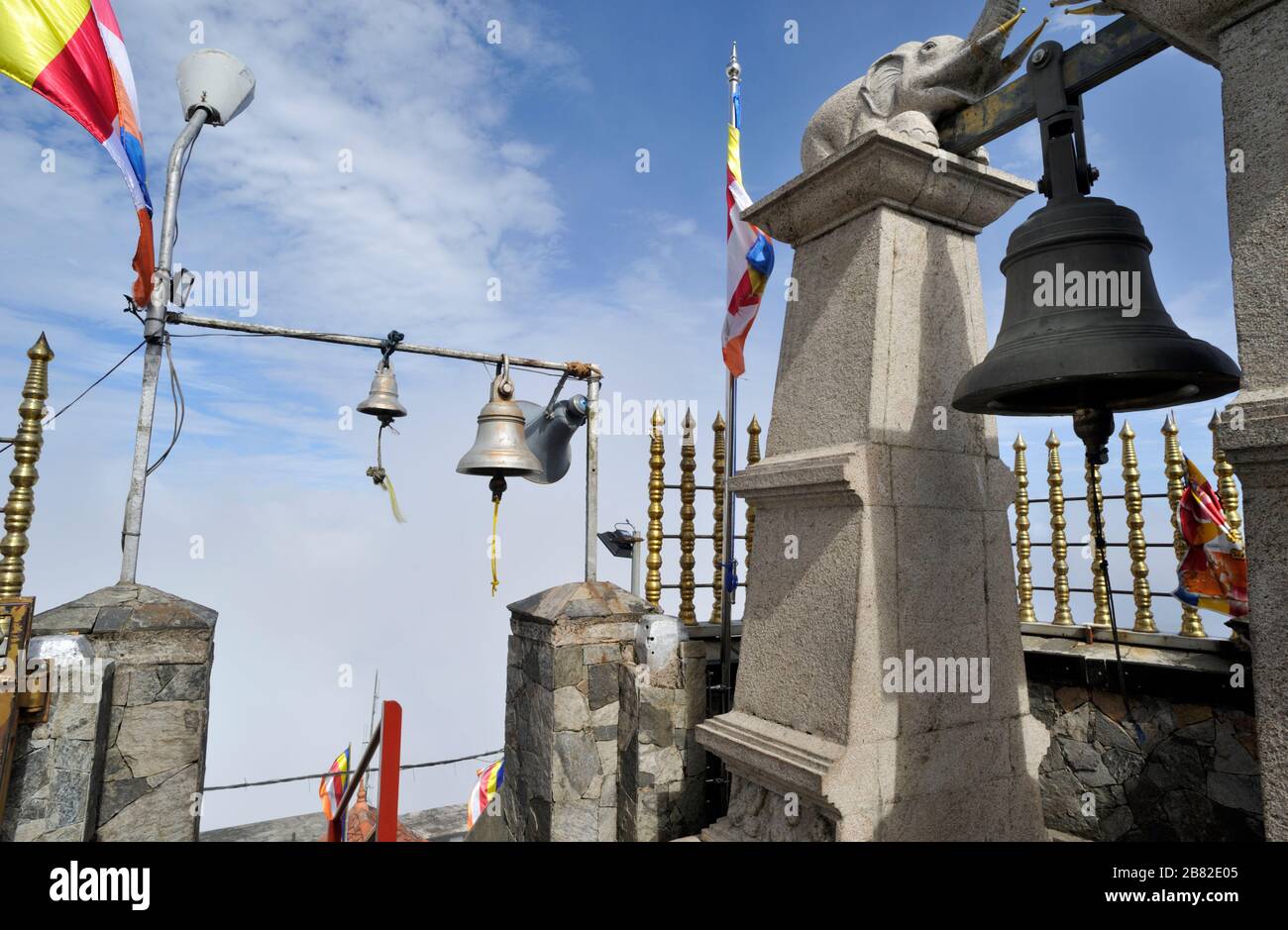 Sri Lanka, Adams Gipfel, Glocken im Gipfelklosterei Stockfoto