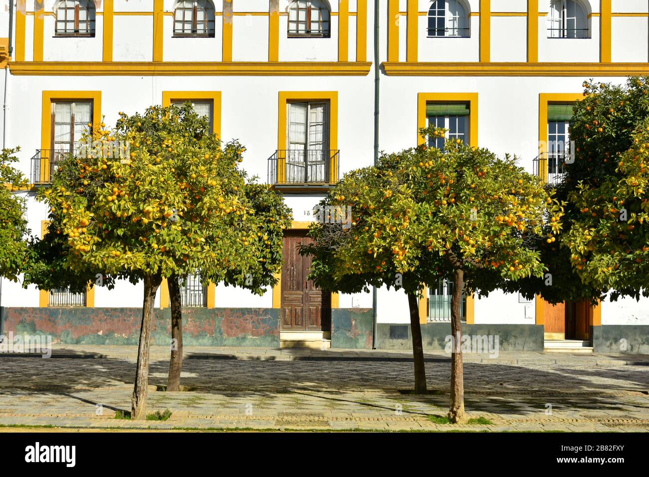 Ein typisches andalusisches Zuhause in Sevilla Stockfoto