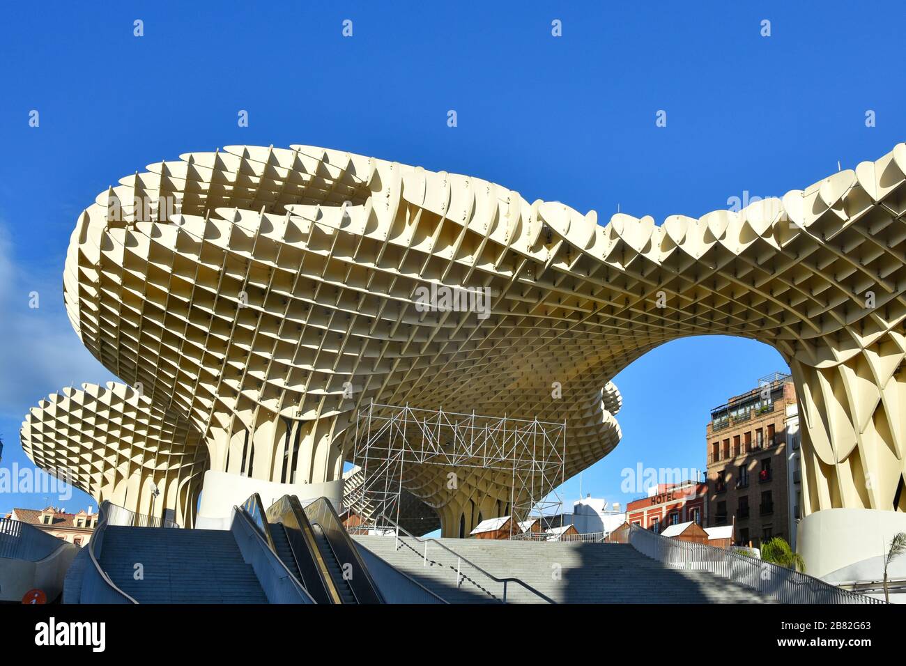 Das Denkmal der modernen Architektur von Metropol Parasol in Sevilla Stockfoto