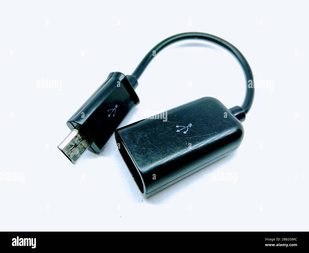 Ein Bild des usb-Kabels Selective Focus Stockfoto