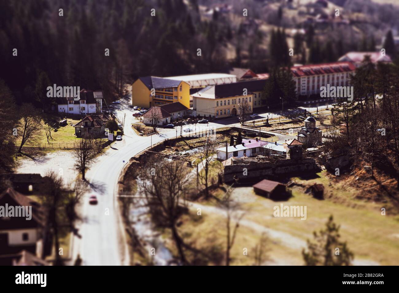 Blick auf die Stadt in Osteuropa Stockfoto