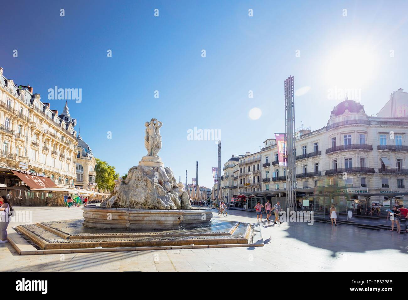 Place de la comedie, Stadt montpellier Stockfoto