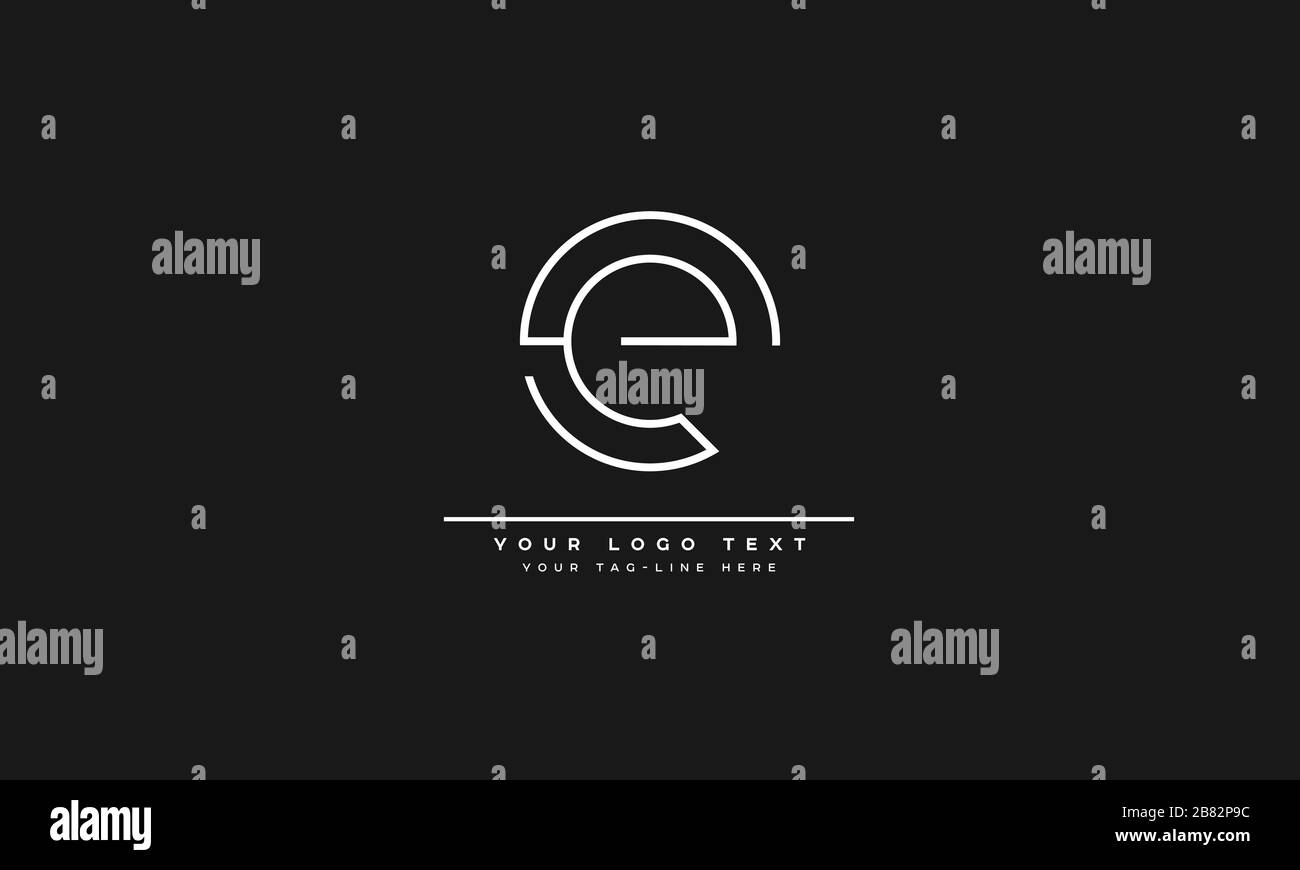 Abstrakter Buchstabe E, EE-Logo, Symbol und Monogramm Stock Vektor