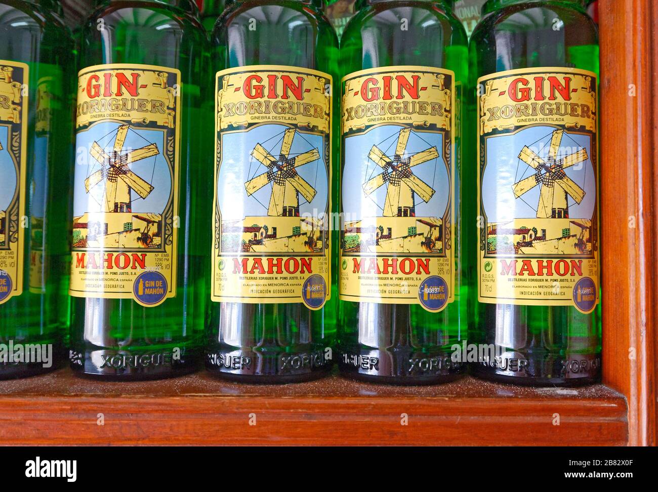 Mahon Gin Stockfoto