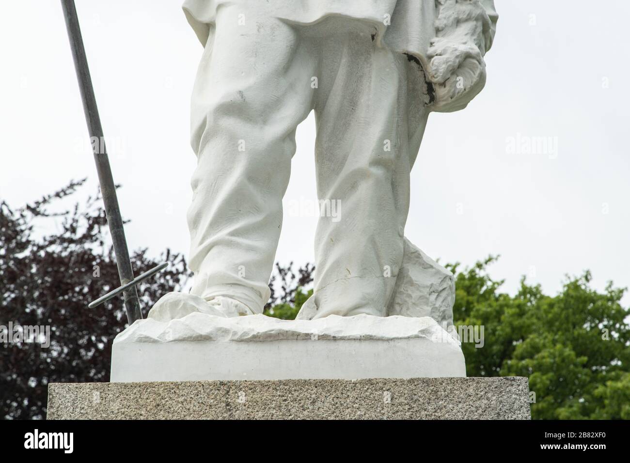Statue von Robert Falcon Scott von Kathleen Scott, Christchurch, Südinsel Neuseeland Stockfoto