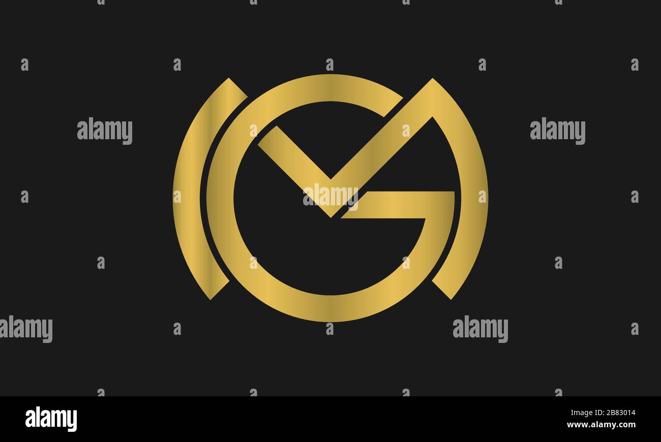 GM, MG Letter Logo Design mit kreativer moderner Trendtypografie und Monogramm-Logo. Stock Vektor
