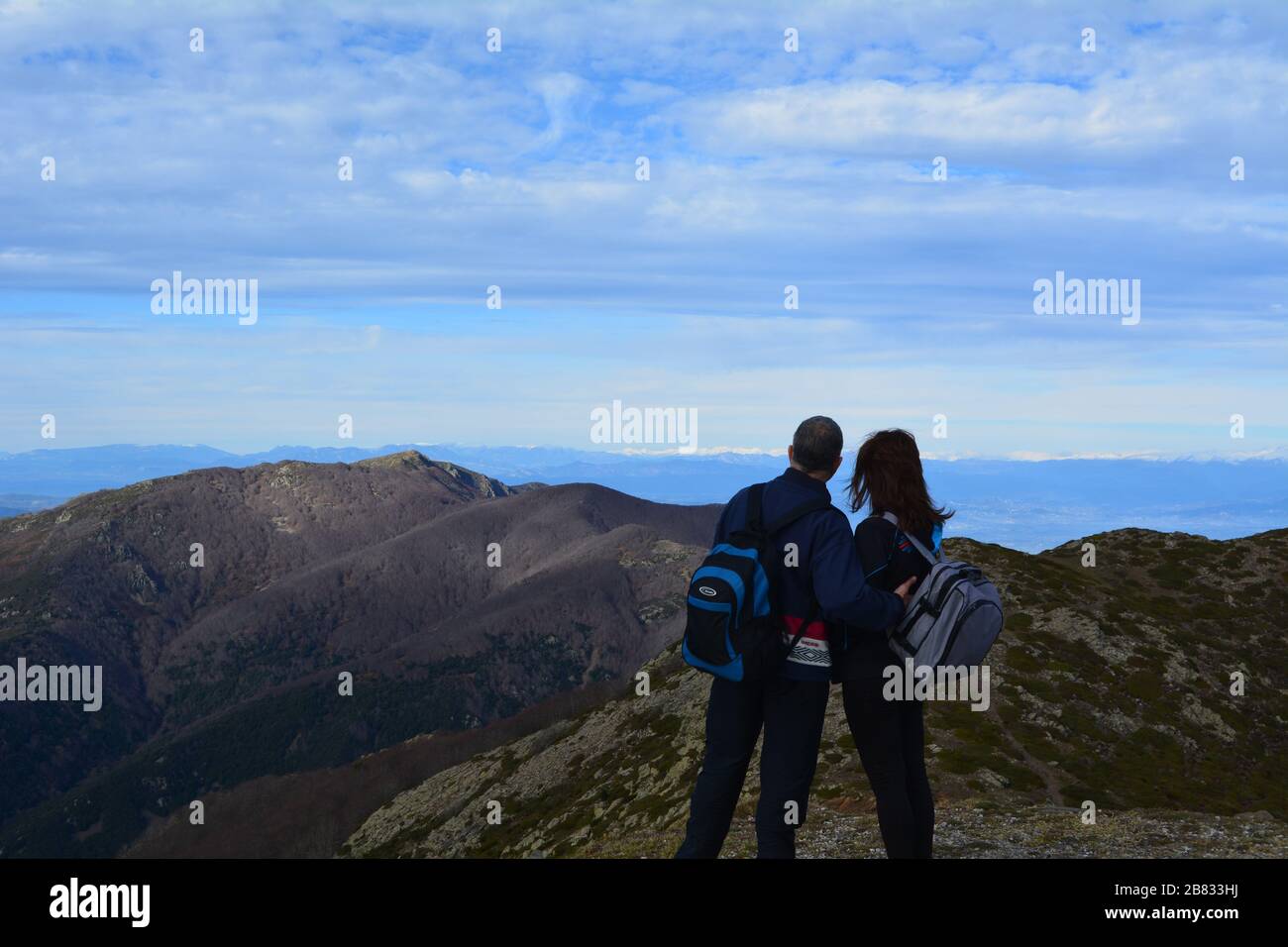 Wandern in der Turó de l'Home Stockfoto