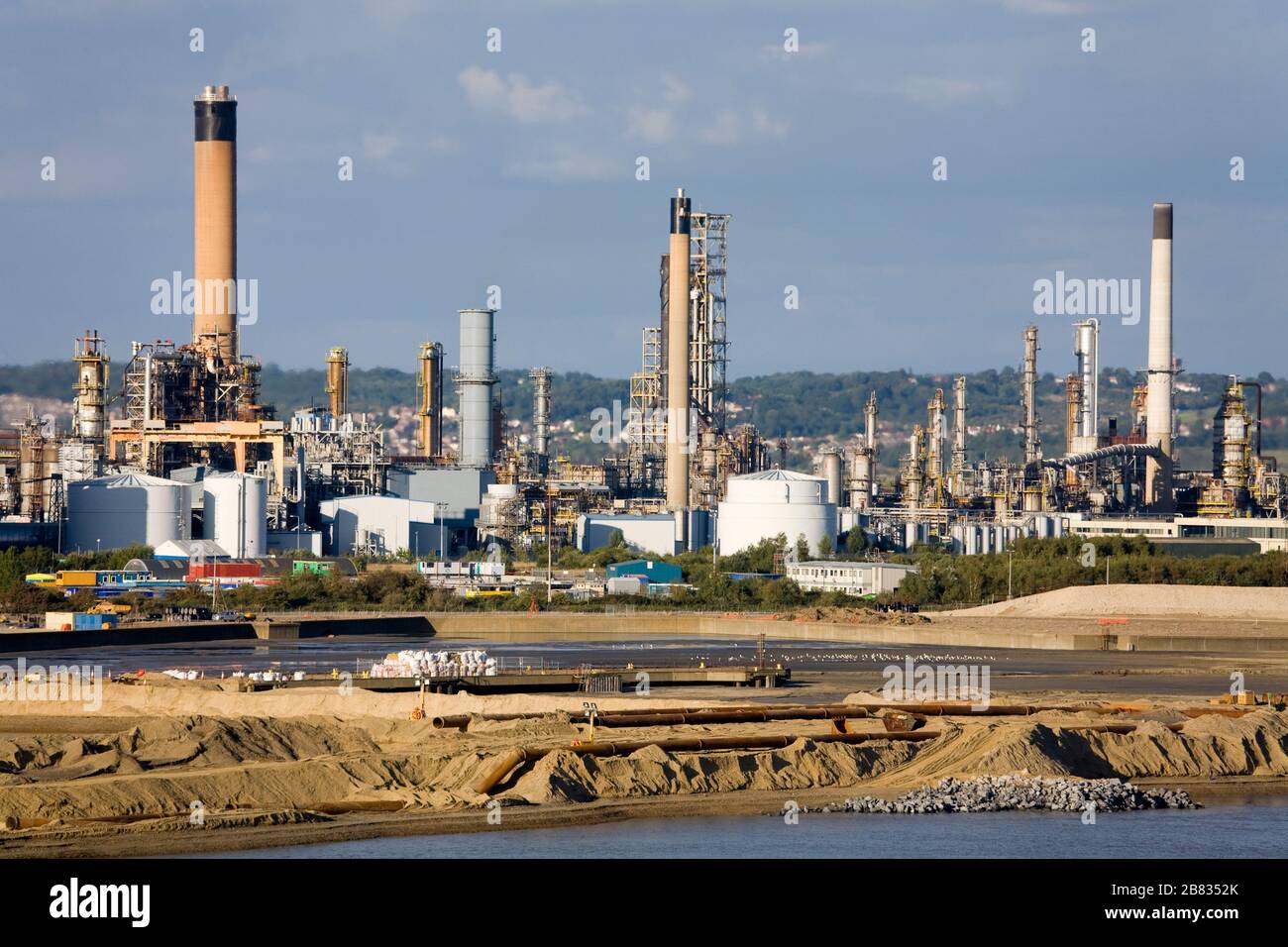 Öl-Raffinerie in Southend-on-Sea, Themse, Essex County, England, Vereinigtes Königreich, Europa Stockfoto