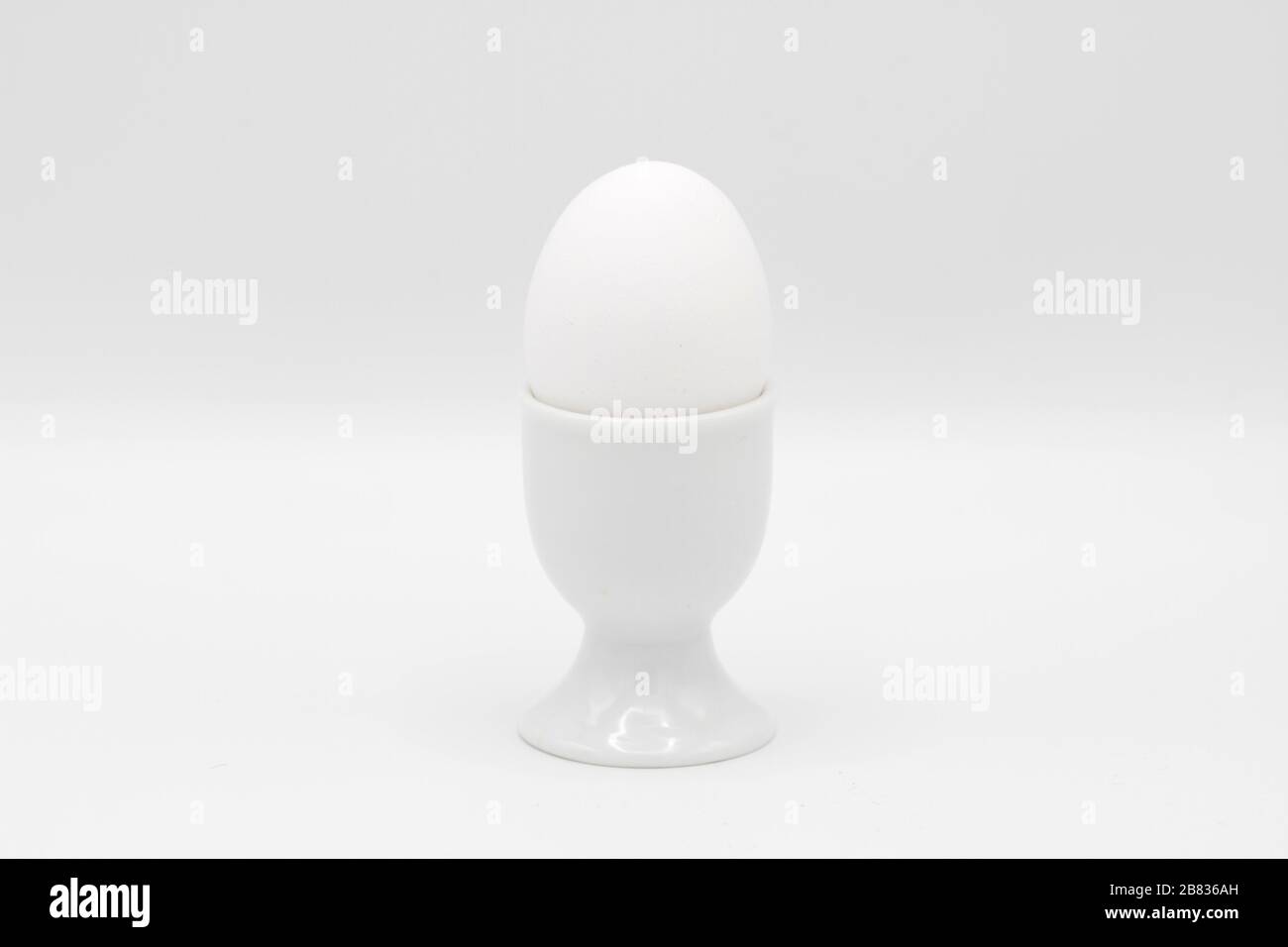 Ei in Weiß Stockfoto