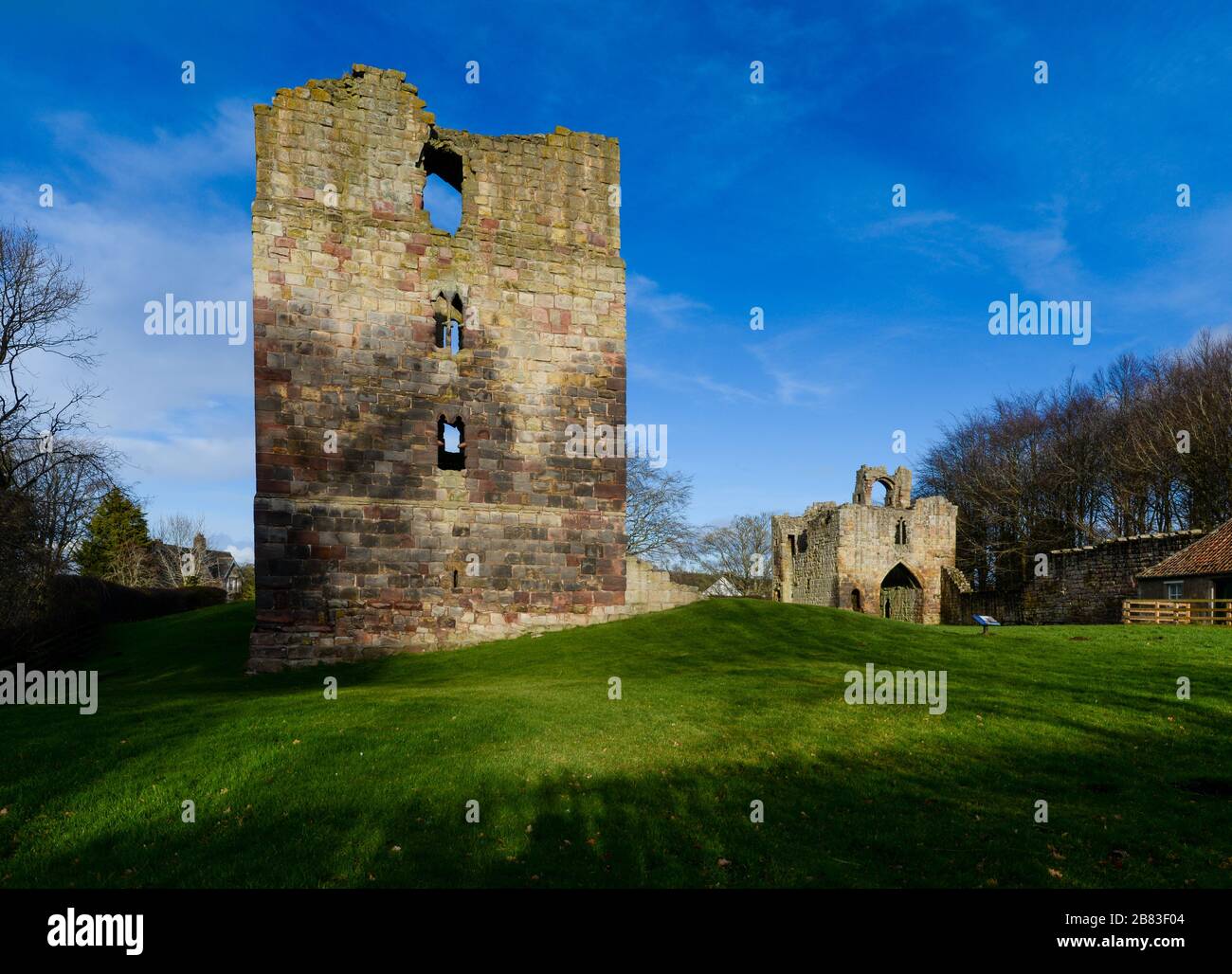 Etal Castle, Northumberland, England. Stockfoto