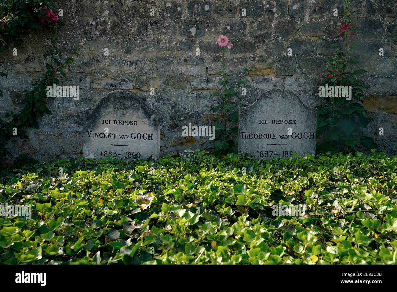 Das Grab von Vincent Van Gogh und Theo van Gogh auf dem Friedhof Auvers