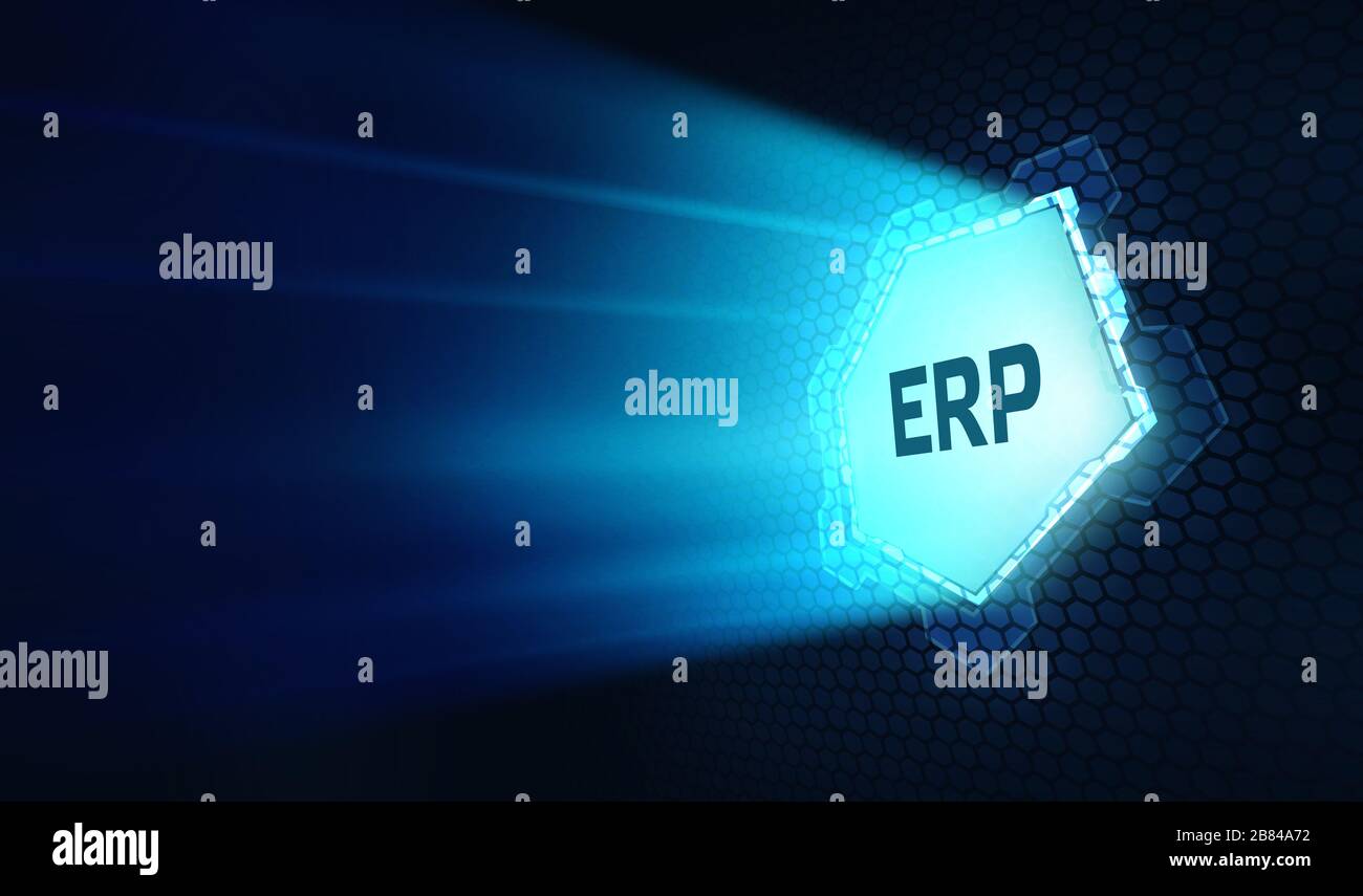 Wirtschaft, Technologie, Internet und Netzwerk Konzept. Enterprise resource planning ERP-Konzept. Stockfoto